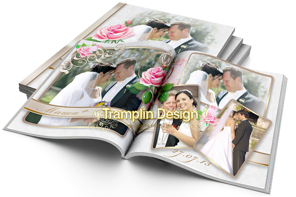 Свадебный фотоальбом - Розовая роза как рассвет