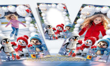 Зимняя рамка снежки - На Коньках